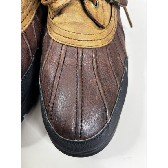 VTG Polo Ralph Lauren Sz 13 D Men Dover III Brown Leather Sturdy Duck Boots GUC - Picture 5 of 7